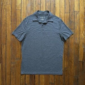 Bear Bottom Polo Shirt Short Sleeve Short Men Medium Grey Preppy Casual Golf